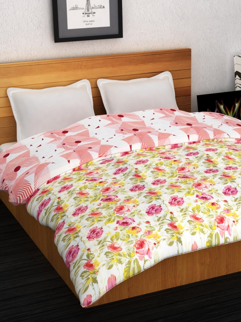

Story@home Pink & White Floral Mild Winter 210 GSM Double Bed Comforter