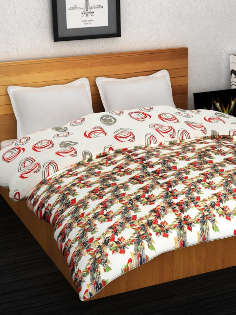 

Story@home Charcoal & Off-White Floral Mild Winter 200 GSM Double Bed Comforter