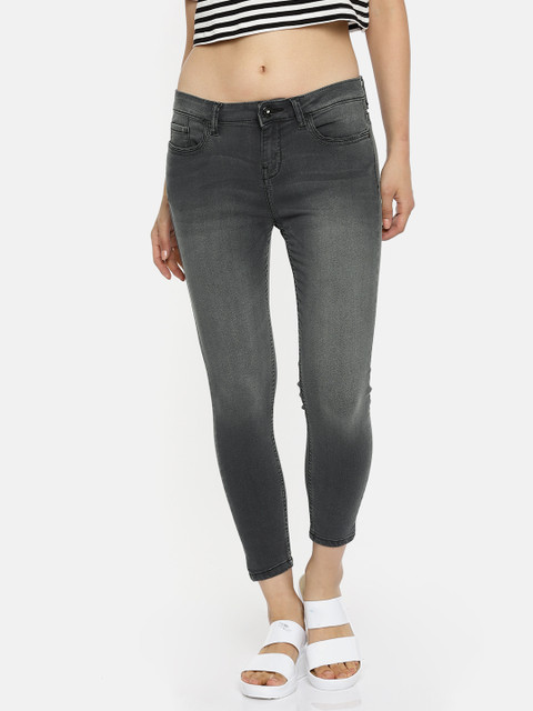 

Jealous 21 Women Grey Skinny Fit High-Rise Clean Look Stretchable Jeans