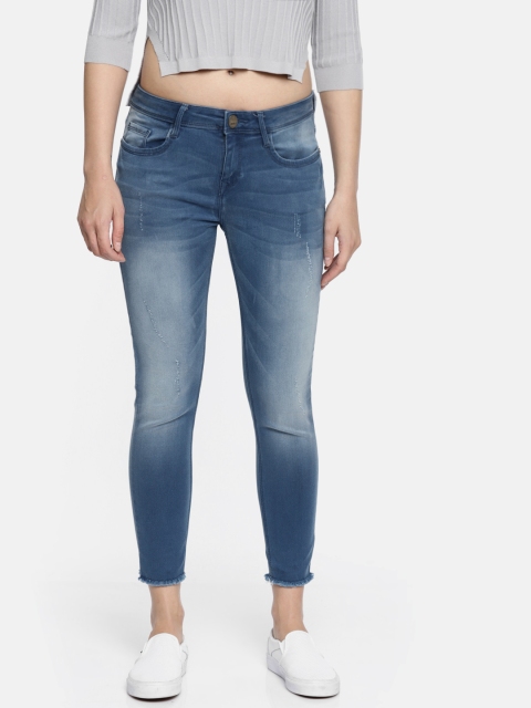 

Jealous 21 Women Blue Hottie Fit Mid-Rise Mildly Distressed Stretchable Jeans