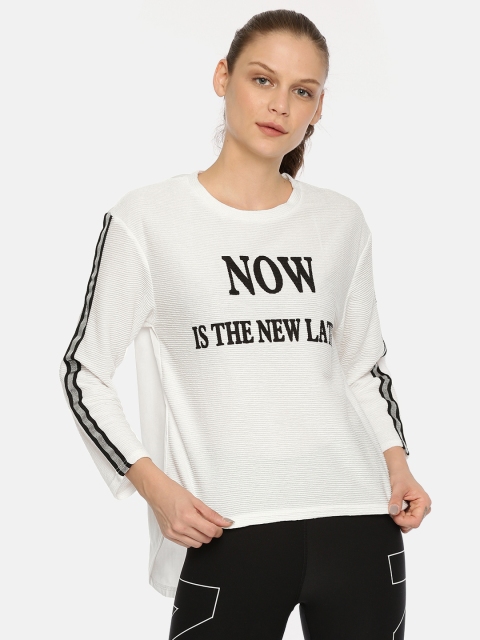 

Jealous 21 Women White Printed Styled Back Top