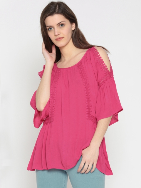 

Jealous 21 Women Pink Solid Top