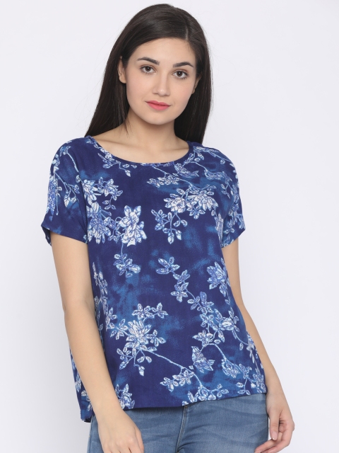 

Jealous 21 Women Blue Printed Top