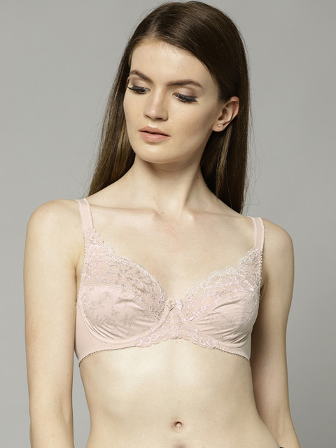 

Marks & Spencer Beige Self Design Underwired Non Padded Everyday Bra