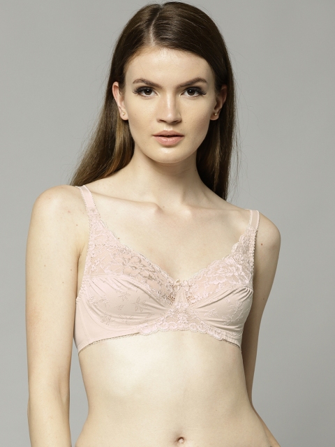 

Marks & Spencer Beige Self Design Non Wired Non Padded Everyday Bra