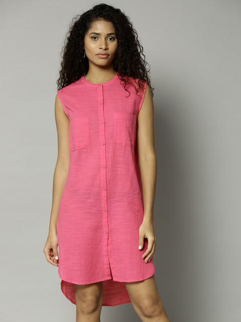 

Marks & Spencer Women Pink Solid Cover-Up Dress 6571