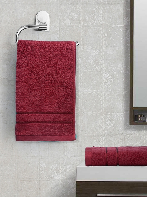 

Trident Set of 2 Red Cotton 600 GSM Hand Towels
