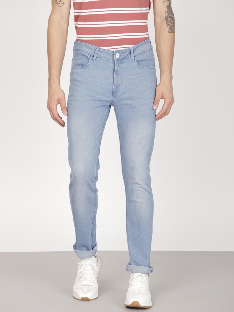 

ether Men Blue Slim Fit Mid-Rise Clean Look Stretchable Jeans