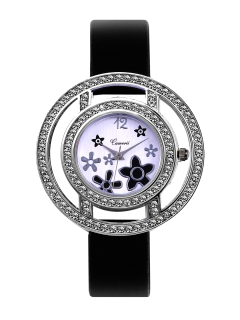 

Camerii Women Silver-Toned & White Analogue Watch