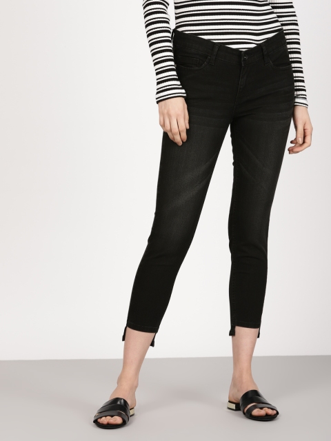 

ether Women Black Skinny Fit Mid-Rise Clean Look Stretchable Jeans