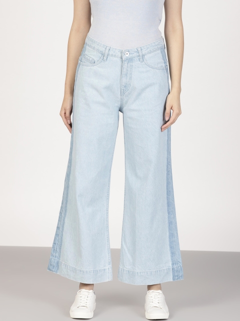 

ether Women Blue Flared Mid-Rise Clean Look Jeans