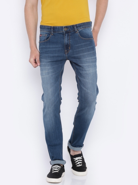 

Lee Cooper Men Blue Frank Slim Fit Mid-Rise Clean Look Stretchable Jeans