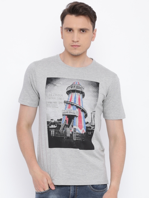 

Lee Cooper Men Grey Printed Round Neck T-shirt