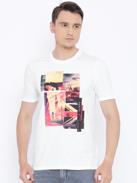 

Lee Cooper Men White Printed Round Neck T-shirt