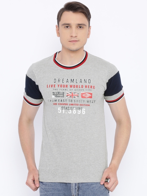 

Lee Cooper Men Grey Printed Round Neck T-shirt