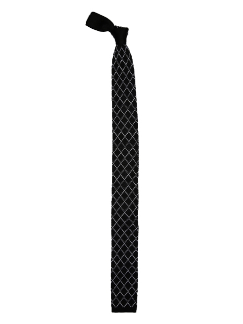 

Alvaro Castagnino Black & White Checked Broad Tie