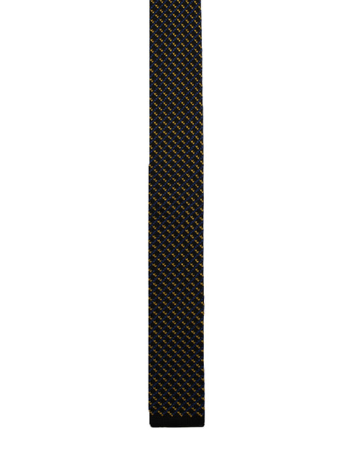 

Alvaro Castagnino Black & Yellow Woven Design Broad Tie