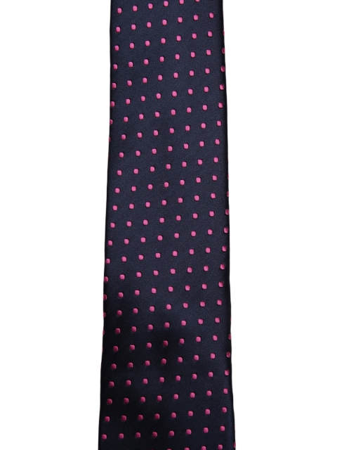 

Alvaro Castagnino Navy Blue & Pink Printed Broad Tie