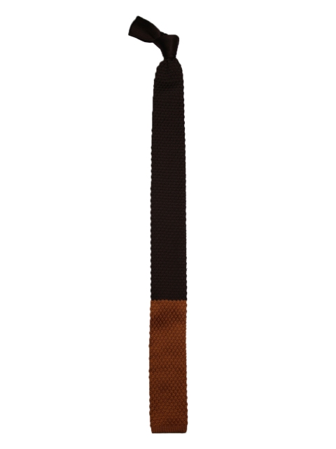

Alvaro Castagnino Brown and Black Coloublocked Broad Tie