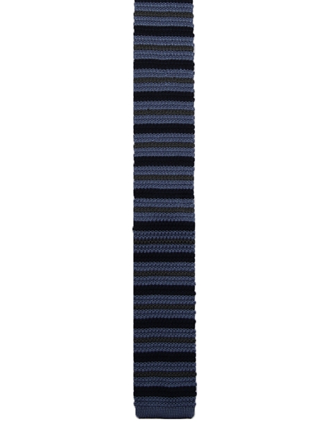 

Alvaro Castagnino Grey & Black Striped Broad Tie