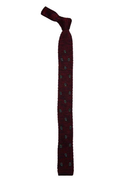 

Alvaro Castagnino Maroon & Black Printed Broad Tie