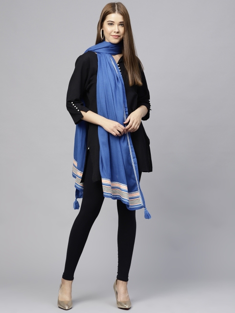 

W Blue Solid Dupatta