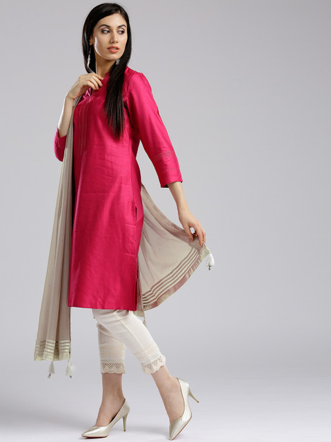 

W Taupe Solid Dupatta