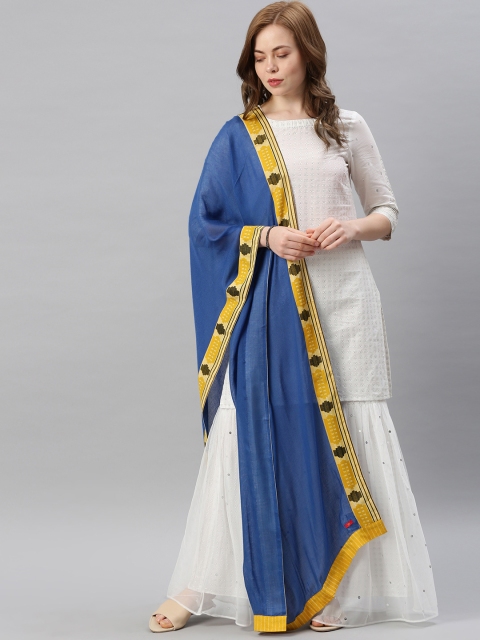 

W Blue Solid Dupatta
