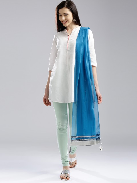 

WISHFUL by W Blue Solid Dupatta