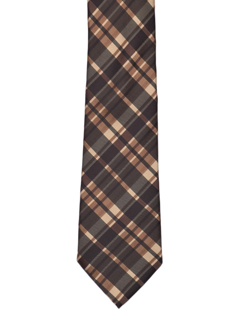 

Alvaro Castagnino Black & Brown Striped Broad Tie