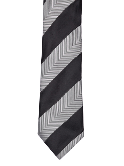 

Alvaro Castagnino Black & Grey Striped Broad Tie