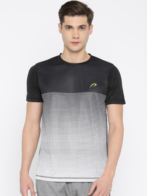 

Proline Active Men Black Printed Round Neck T-shirt