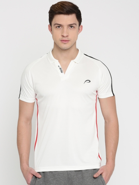 

Proline Active Men White Solid Polo Collar T-shirt