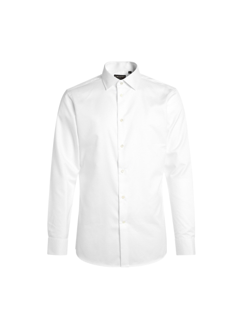 

next Men White Comfort Regular Fit Solid Casual Shirt