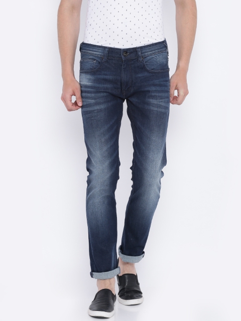 

Pepe Jeans Men Blue Vapour Slim Fit Low-Rise Clean Look Stretchable Jeans
