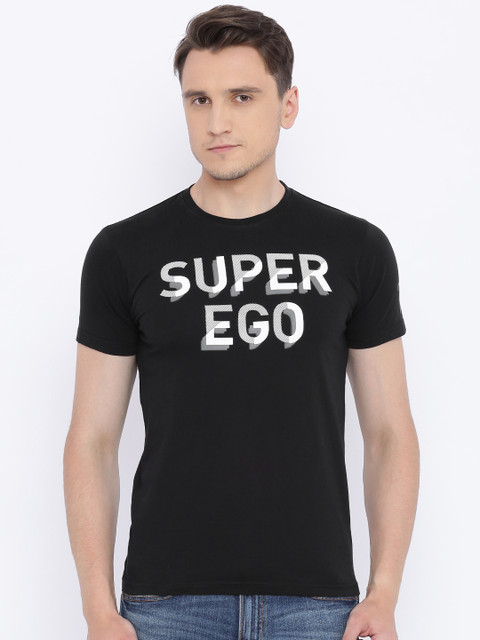 

Pepe Jeans Men Black Printed Round Neck T-shirt