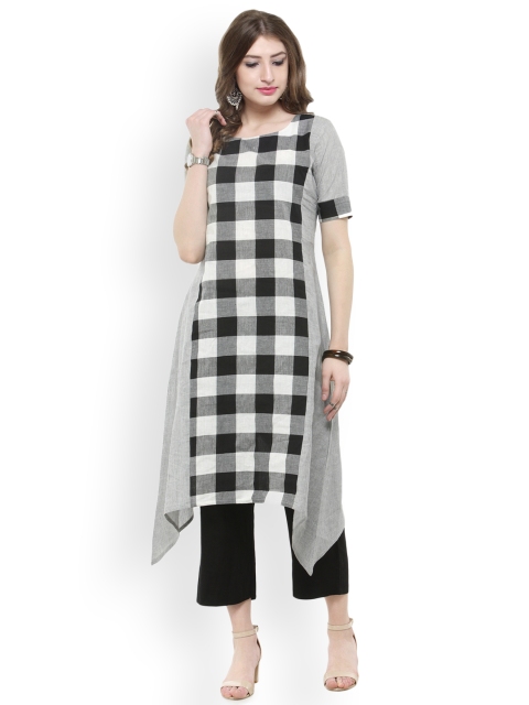 

Varanga Women Grey & Black Printed Kurta with Trousers