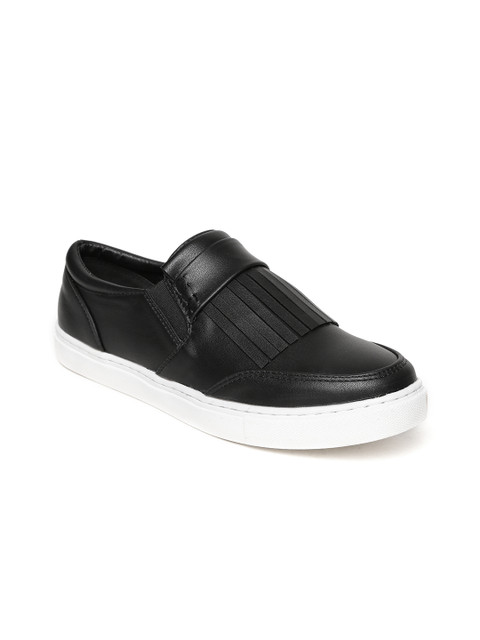 

Allen Solly Women Black Tasselled Slip-On Sneakers