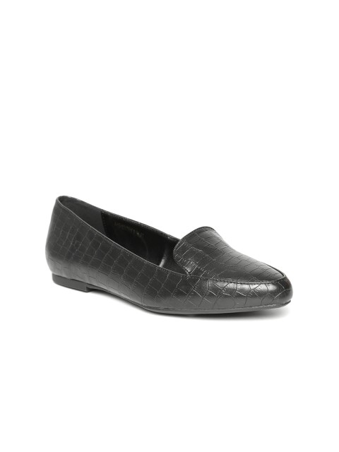

Allen Solly Women Black Snakeskin Textured Ballerinas