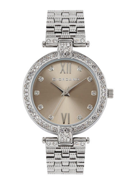 

GIORDANO Women Gunmetal-Toned Embellished Analogue Watch A2063-11, Metallic
