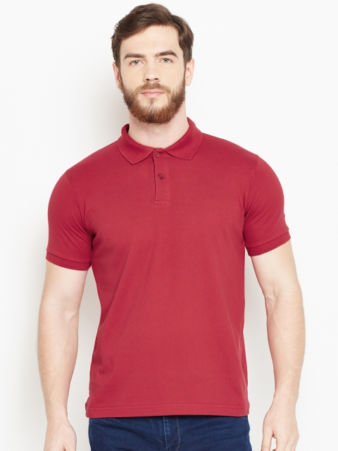 

Lotto Men Red Solid Polo Collar T-shirt