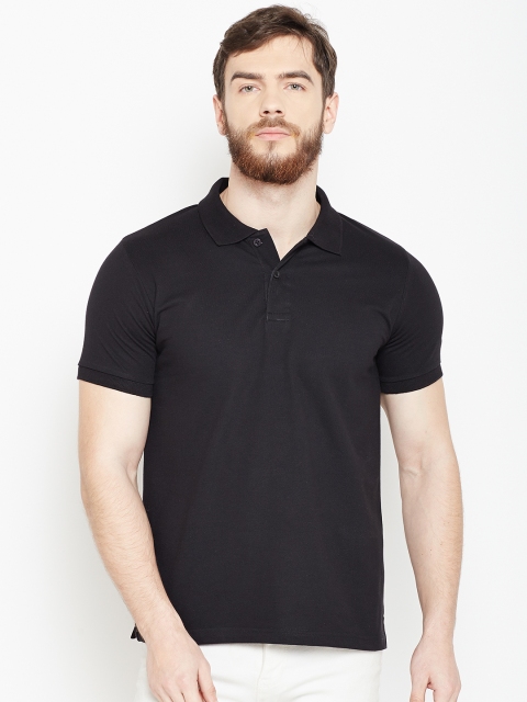

Lotto Men Black Solid Polo Collar T-shirt