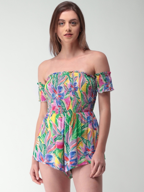

FOREVER 21 Multicoloured Printed Playsuit, Multi