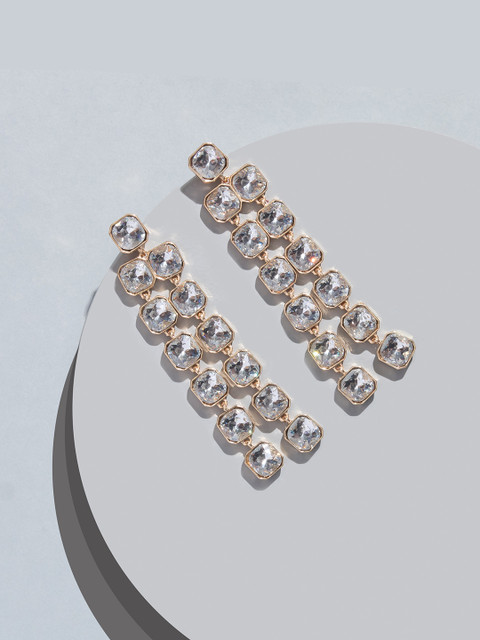 

Pipa Bella Gold-Toned Stone-Studded Drop Earrings