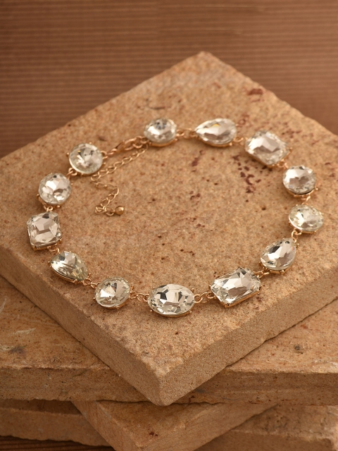

Pipa Bella Gold-Toned Stone-Studded Choker Necklace