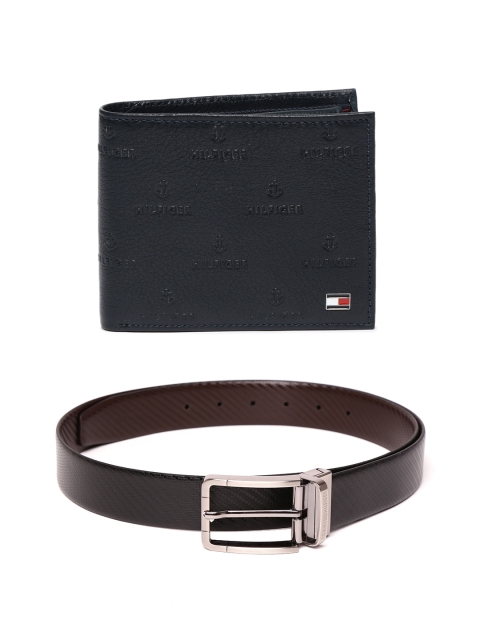 

Tommy Hilfiger Men Leather Belt & Wallet, Black