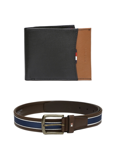 

Tommy Hilfiger Men Leather Wallet & Belt, Brown