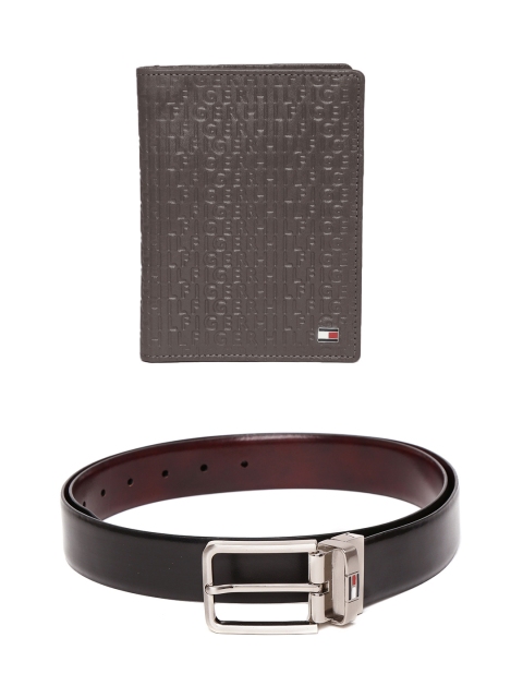 

Tommy Hilfiger Men Leather Wallet & Belt, Black