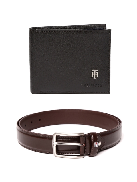 

Tommy Hilfiger Men Set of Leather Belt & Wallet, Brown