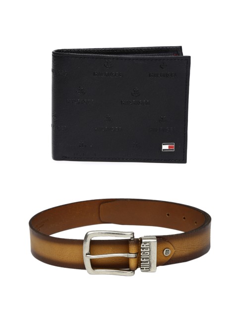 

Tommy Hilfiger Men Leather Wallet & Belt, Tan